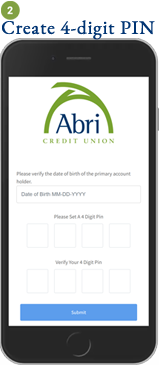 Step 2: Create 4-digit pin