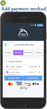 Step 3: add payment method