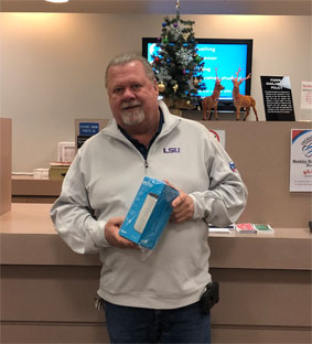 Photo - 70th Anniversary Winner Glenn at the Fermilab Branch